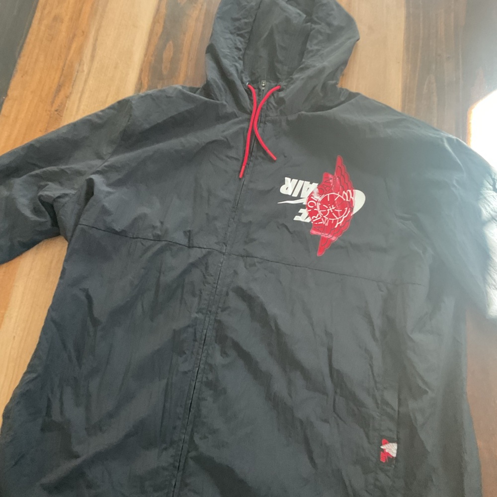 Nike Black Jacket with Red Graphic